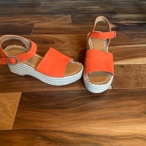 Orange espadrilles
